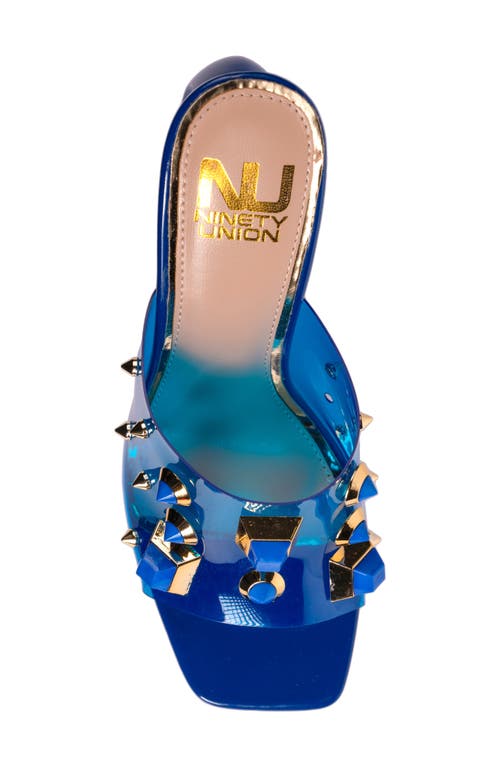 Ninety Union Vegas Studded Slide Sandal In Blue