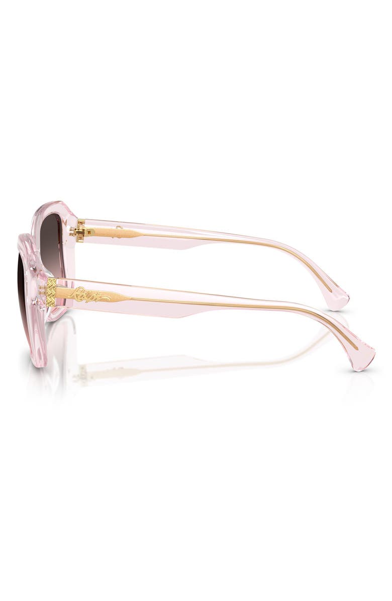 Ralph Lauren 56mm Gradient Square Sunglasses, Alternate, color, Transparent Pink / Pink Grey