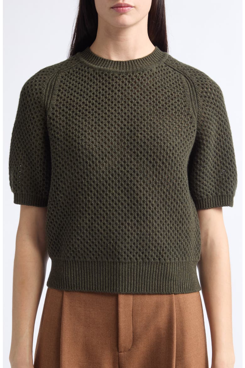 Imara Merino Wool Sweater, Alternate, color, MILITAIRE