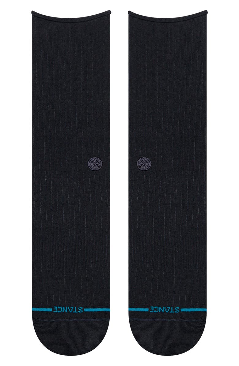 Stance Rolled Crew Socks, Alternate, color, Black