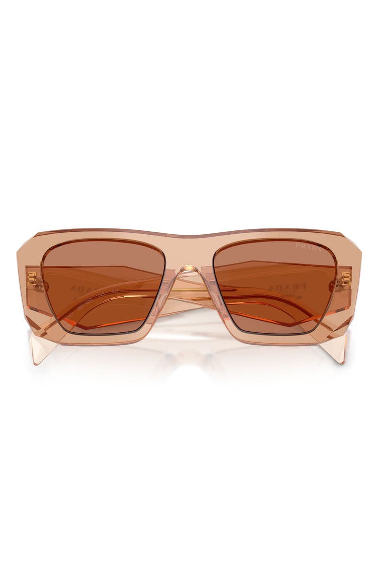 Prada 53mm Square Sunglasses, Alternate, color, Chocolate / Brown