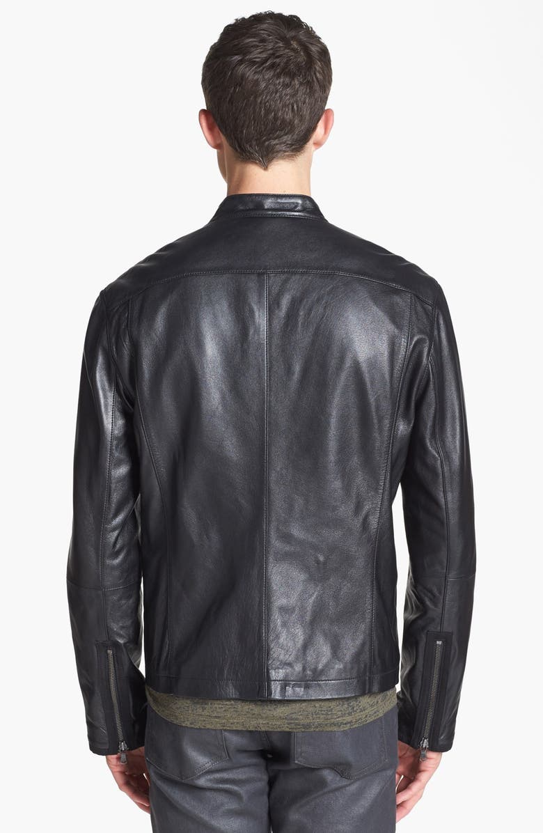 John Varvatos Star USA Leather Moto Jacket, Alternate, color, 