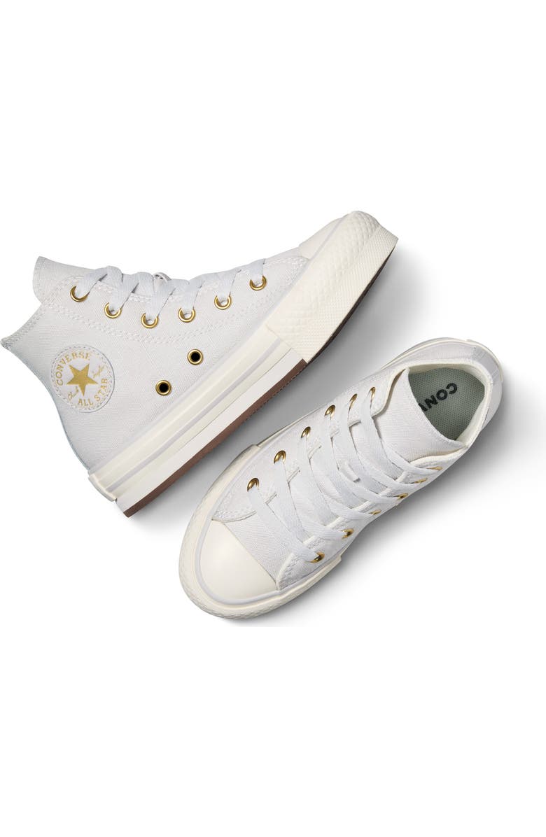Converse Kids' Chuck Taylor<sup>®</sup> All Star<sup>®</sup> EVA Lift High Top Sneaker, Alternate, color, Barely Grey/ Egret/ Gold