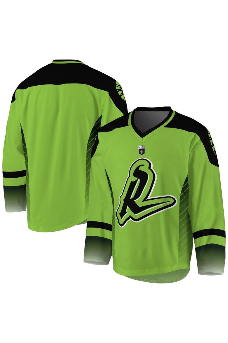 Men's Green/Black Saskatchewan Rush Replica Jersey, Main, color, Green