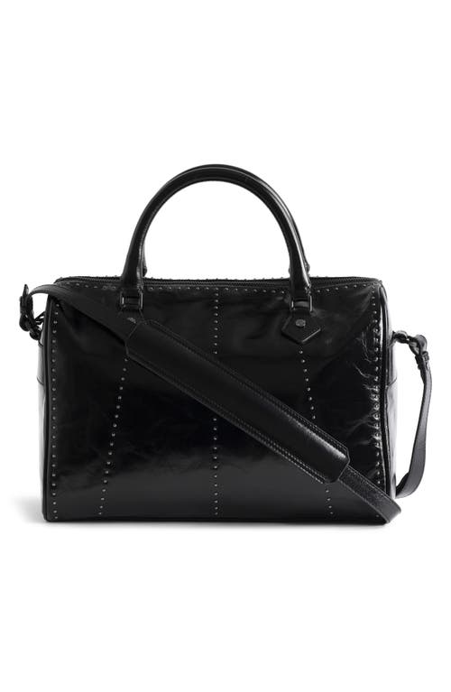 Zadig & Voltaire Womens Black Sunny Vibe Medium Patent-leather Tote Bag In Black