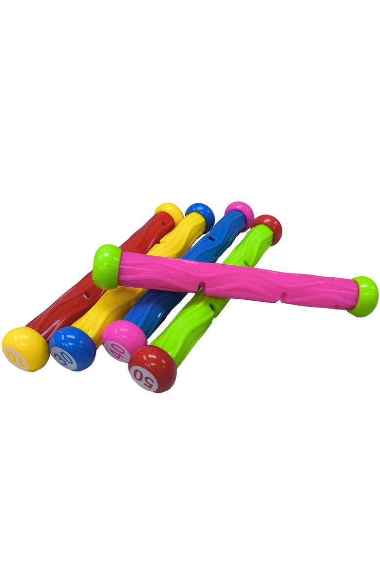 RIPPLE Rainbow Dive Sticks 5 Piece Pool Toys, 8+, Alternate, color, Multicolored