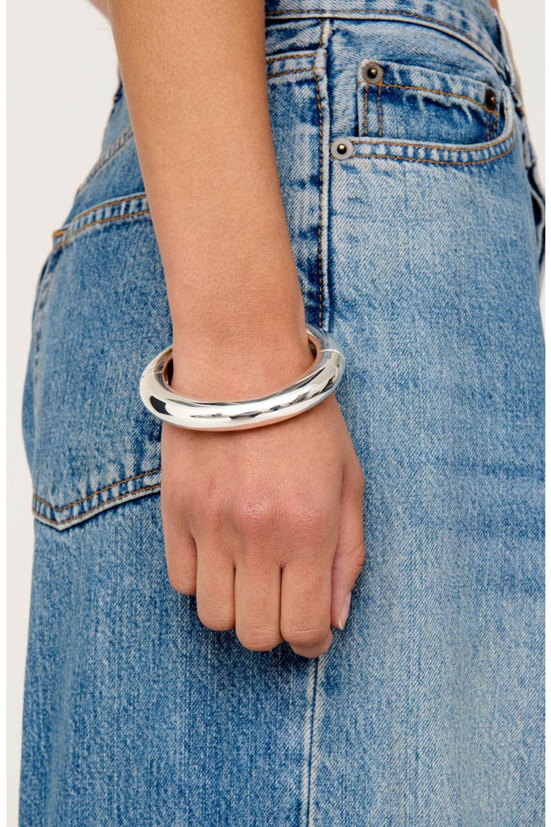 Boble Bangle, Alternate, color, SILVER PLATED