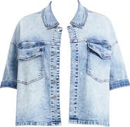 Bayeas Short Sleeve Oversize Denim Jacket