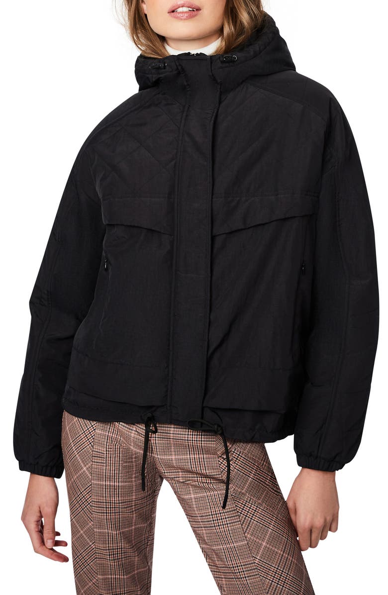 Bernardo Water Repellent Hooded Rain Jacket, Main, color,