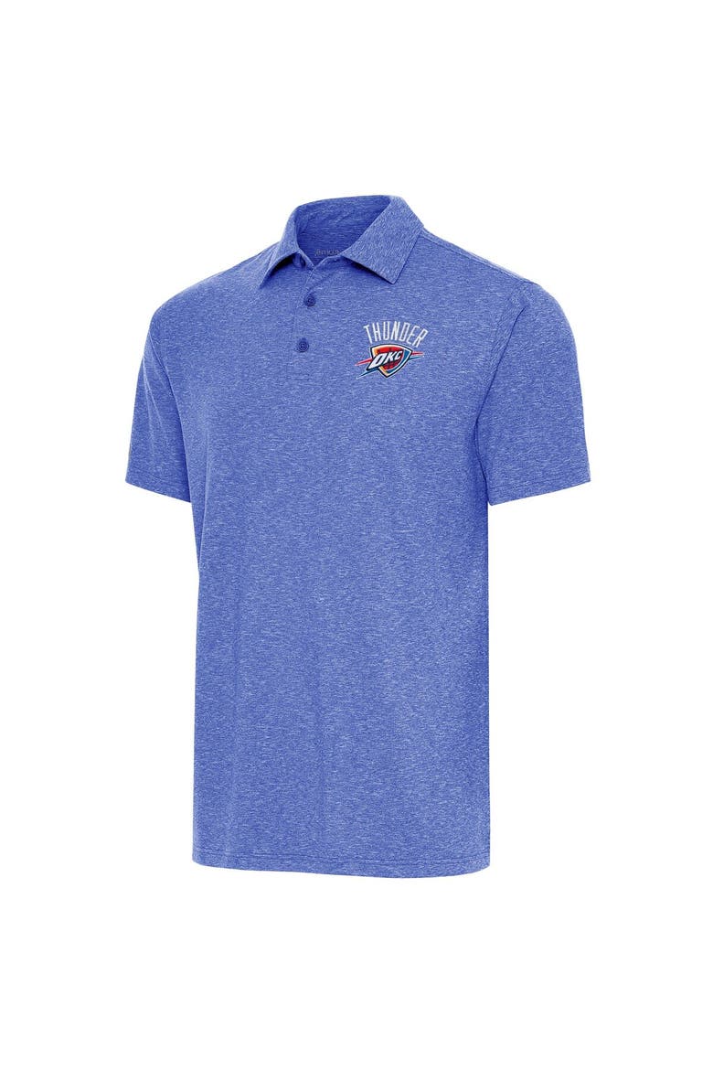 Men's Antigua  Heather Royal Oklahoma City Thunder Par Polo, Main, color, Heather Royal