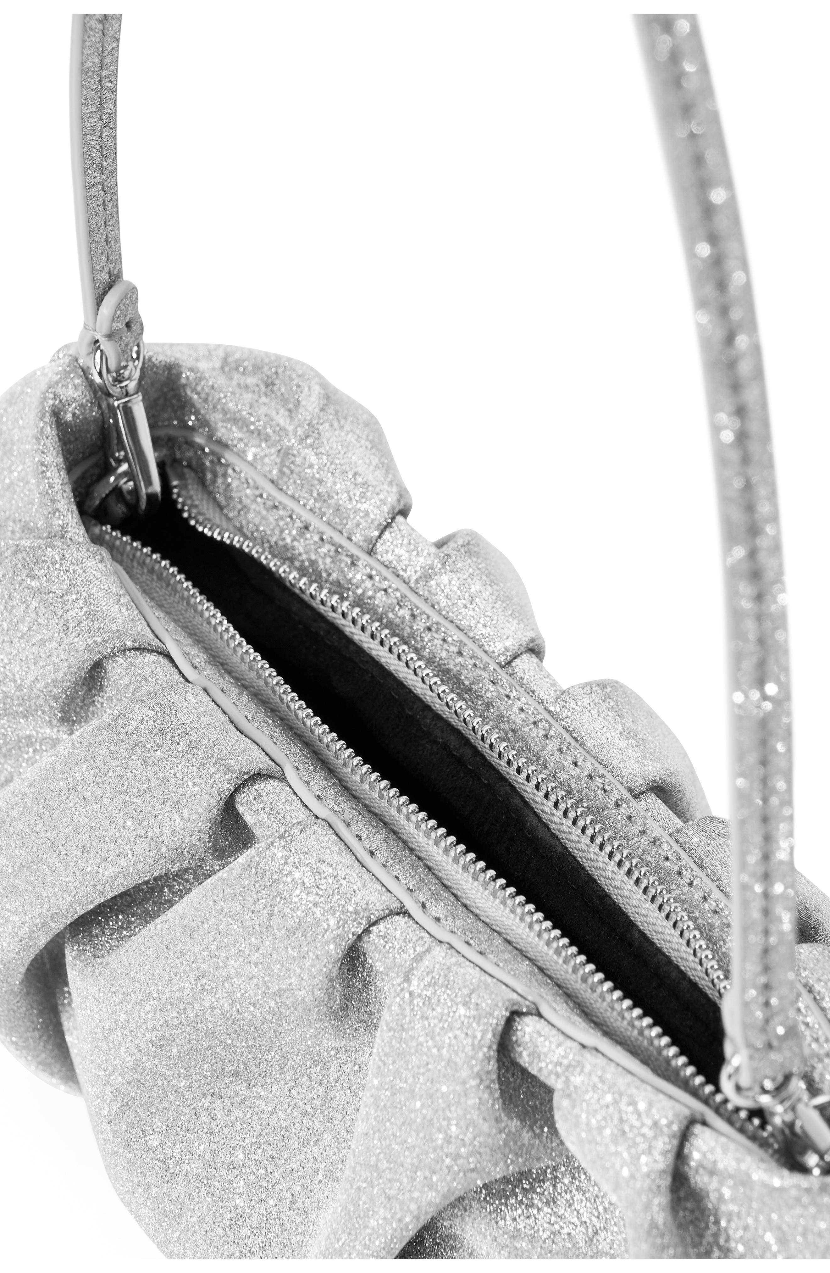 STAUD Bean Metallic Leather Clutch, Alternate, color, 