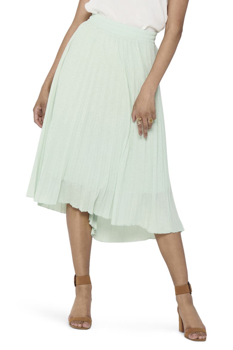Paradise Pleat Midi Skirt, Main, color, AQUA FOAM