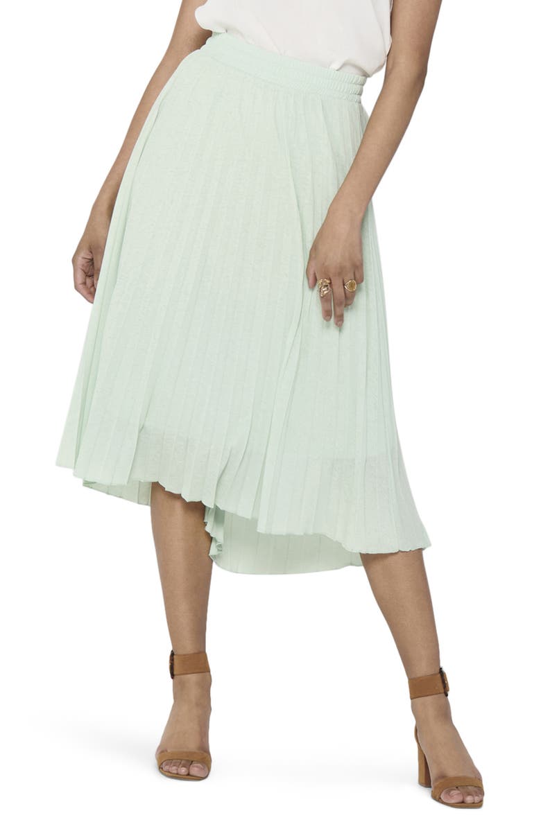 Only Paradise Pleat Midi Skirt, Main, color, 