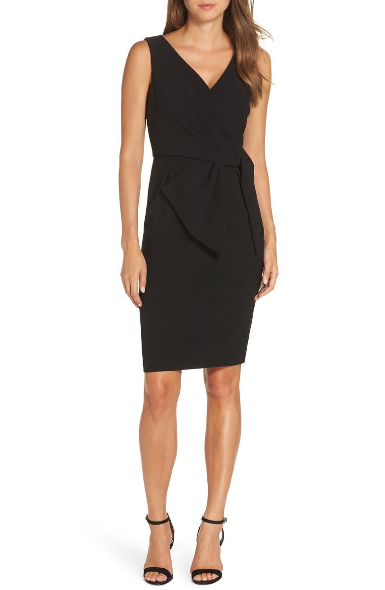 Eliza J Faux Wrap Sheath Dress, Main, color,
