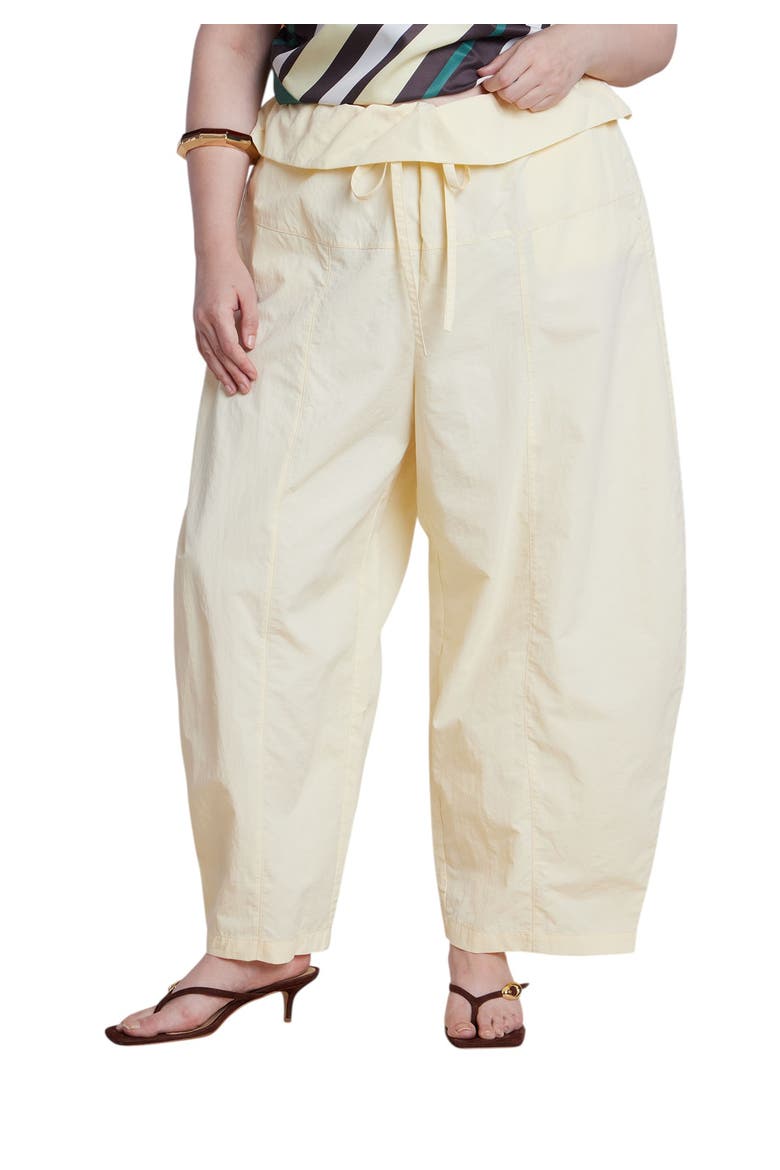 Foldover Tie Waist Pant, Alternate, color, SUNLIGHT YELLOW
