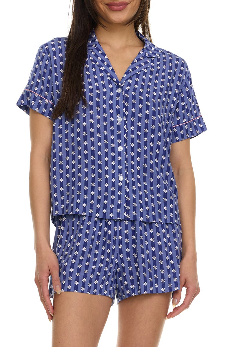 Flora By Flora Nikrooz Joselyn Short Pajamas, Alternate, color, Navy
