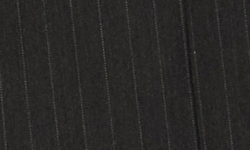 Nicole Miller Birdie Pinstripe High Waist Cuffed Bootcut Pants In Gray