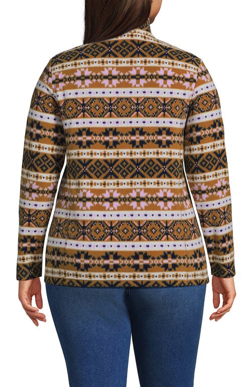 Lands' End Anyweather Fleece Quarter Zip Pullover In Multi