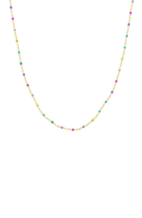 Enamel Station Chain Necklace