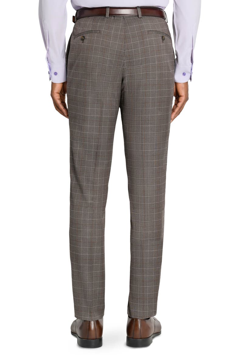 Plaid Suit Separate Pants, Alternate, color, TAUPE