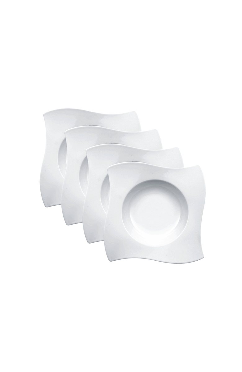 Villeroy & Boch NewWave Rim Soups Set of 4, Main, color, White