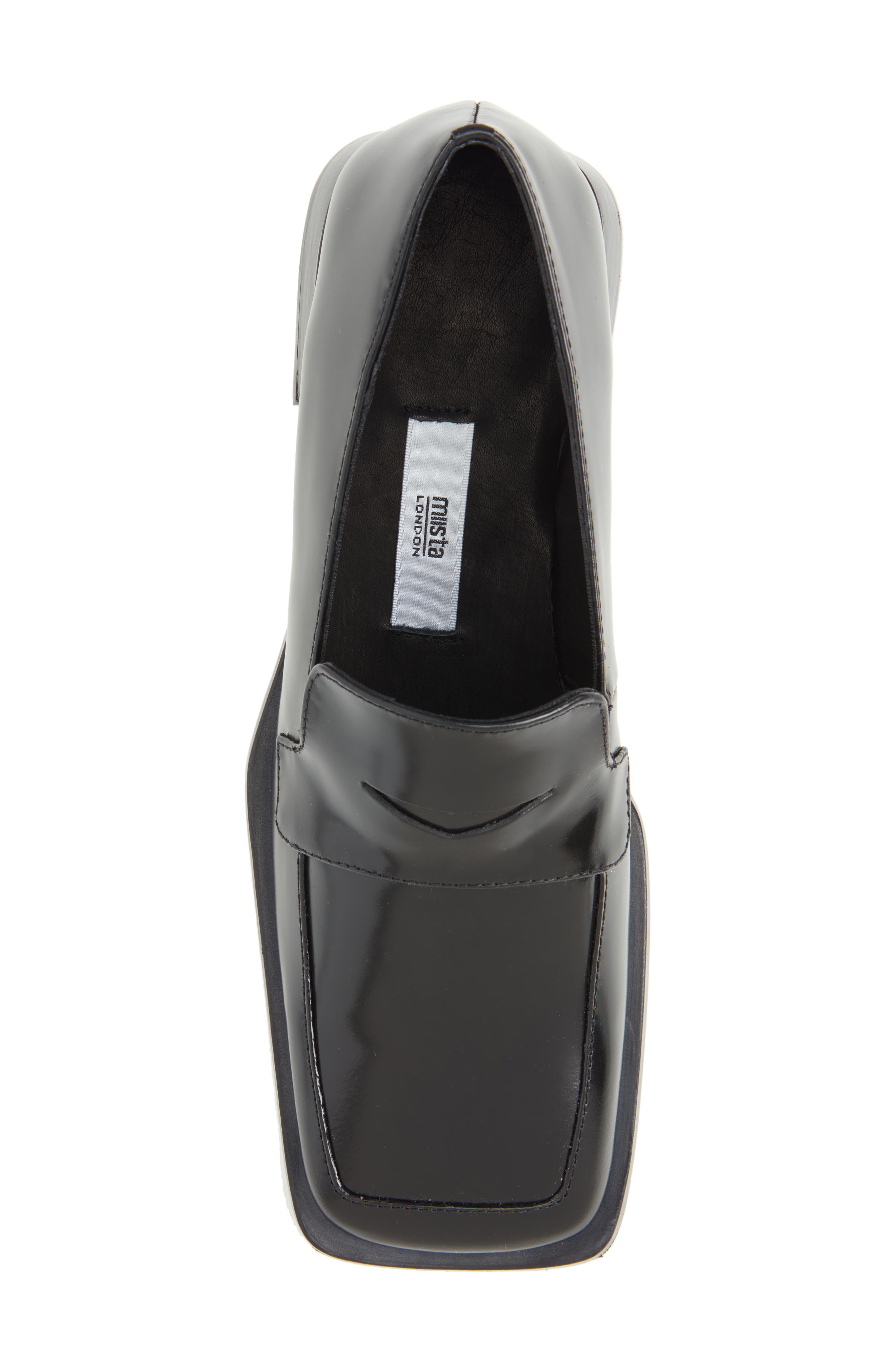 Block Heel Penny Loafer, Alternate, color, BLACK PATENT
