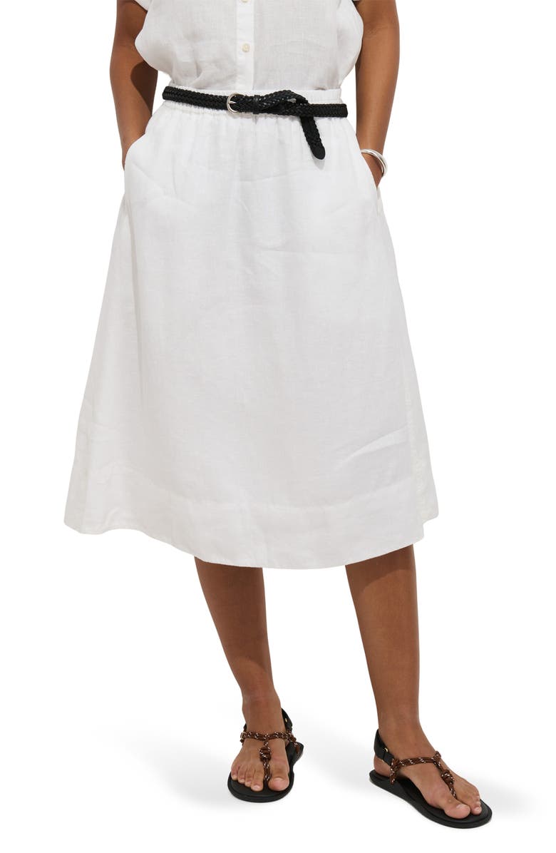 Alex Mill Maddie Linen Skirt, Main, color, White