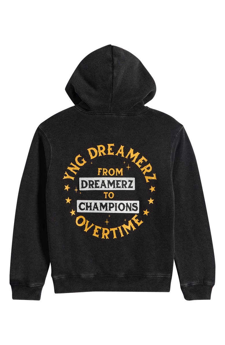 OVERTIME Kids' YNG Dreamerz Monogram Hoodie, Alternate, color, Black