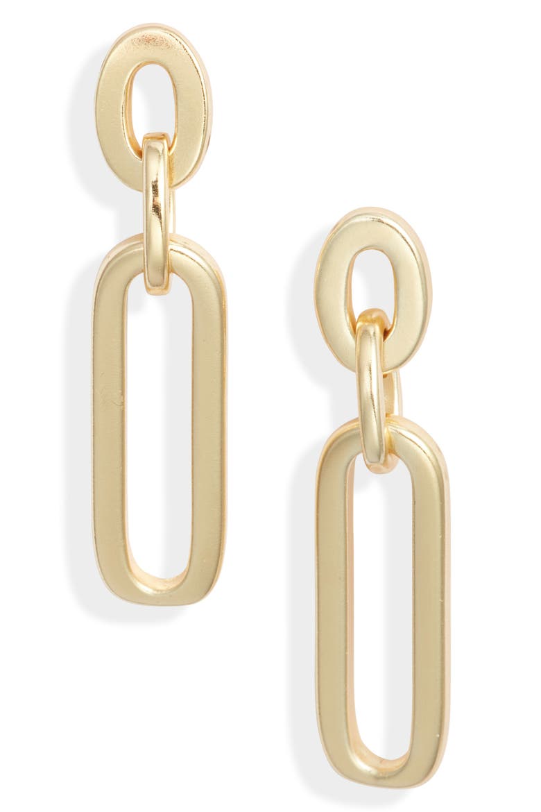 Heather Linear Drop Earrings, Main, color, GOLD