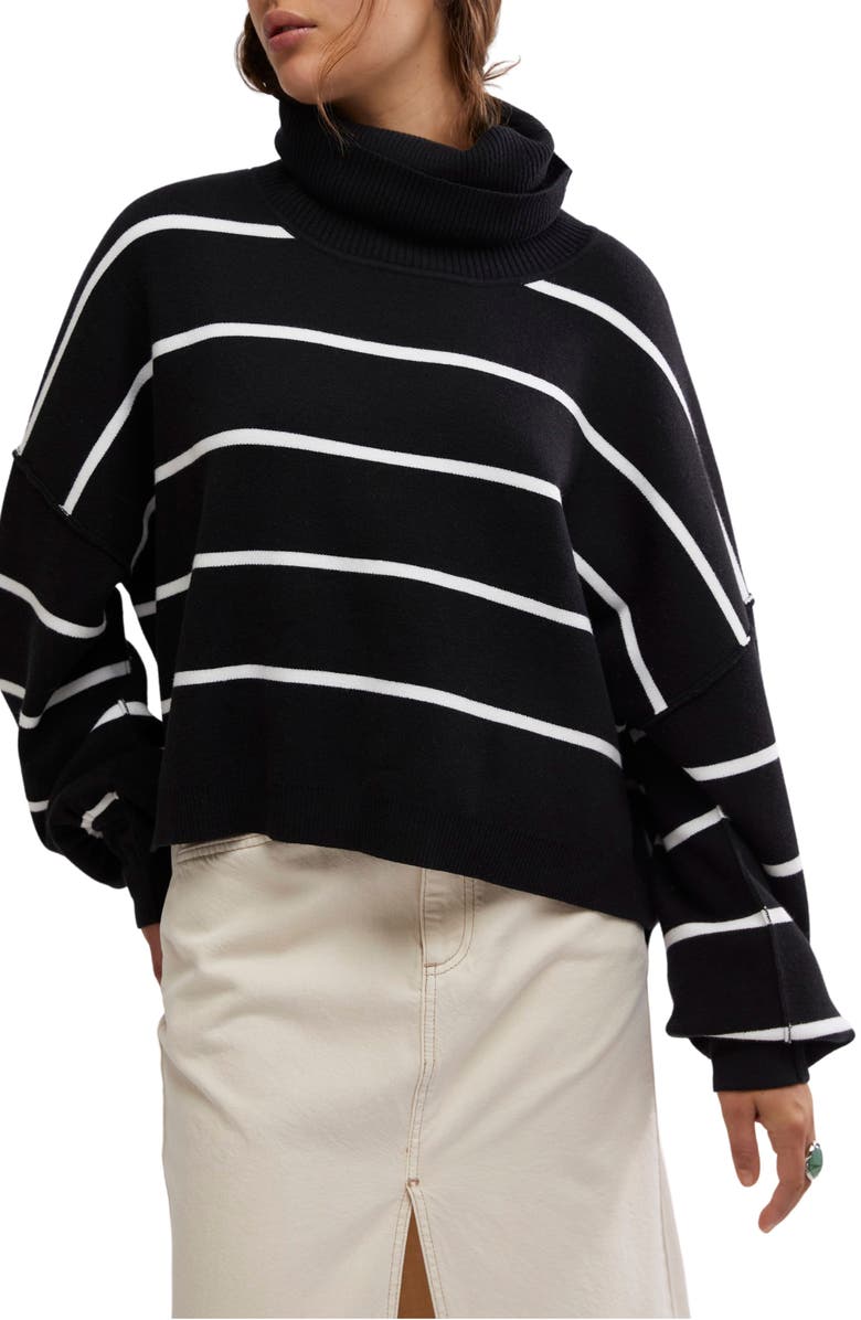Free People Paulie Stripe Turtleneck Sweater, Main, color,