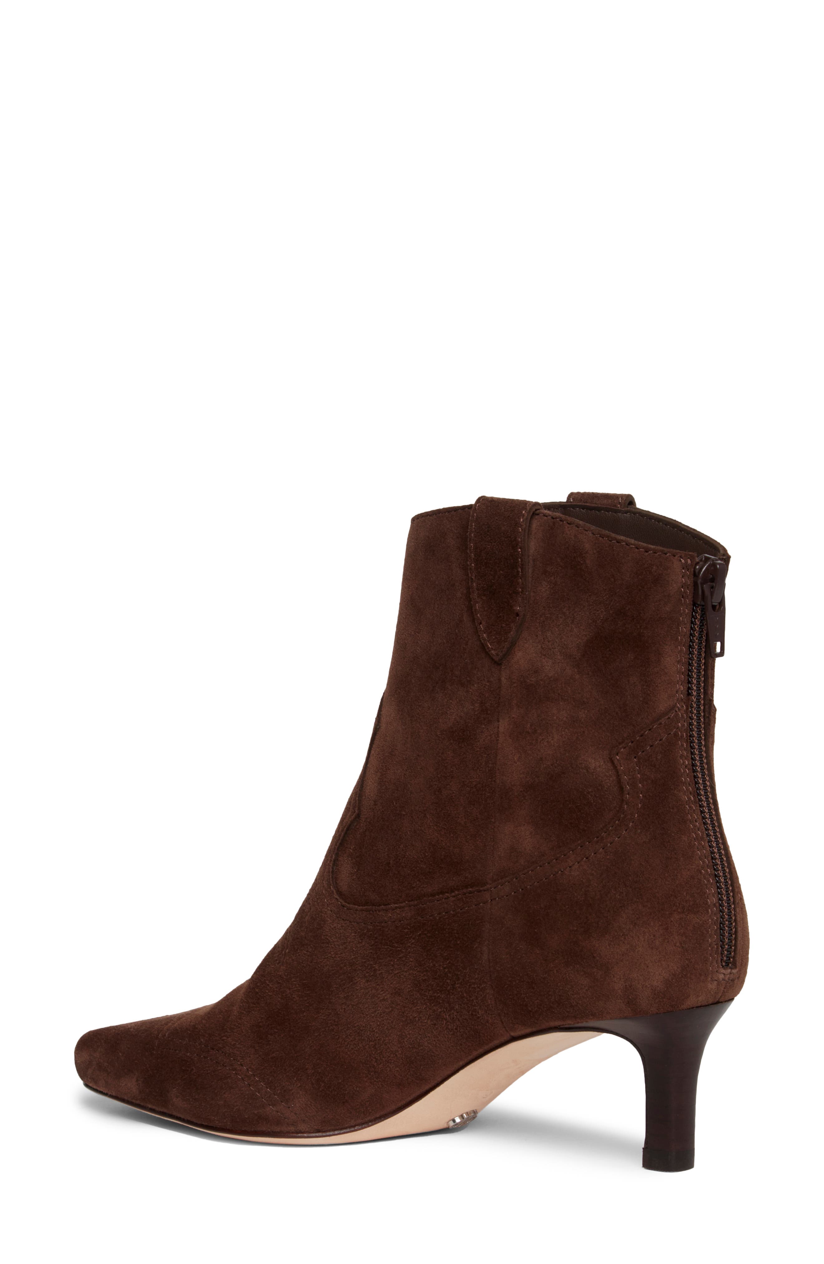 PAIGE Adelyn Kitten Heel Western Boot, Alternate, color, Chocolate
