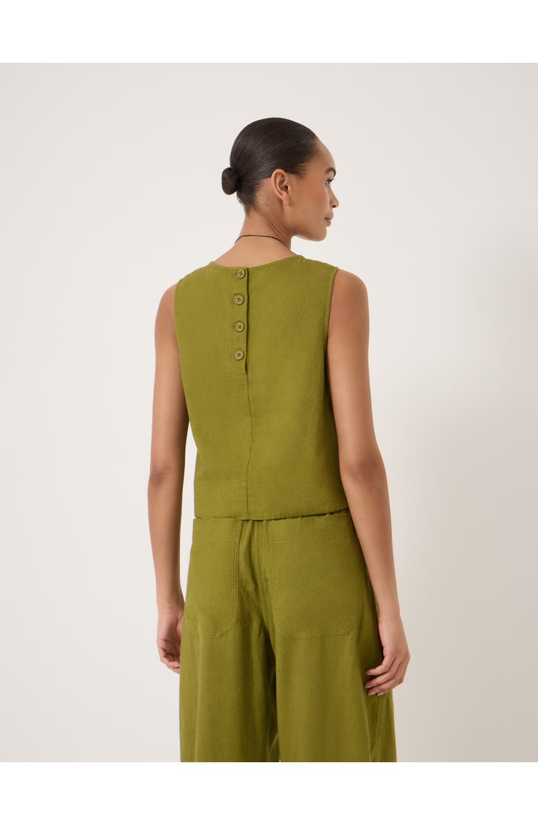 Hush Vera Linen Blend Shell Top, Alternate, color, Olive Green