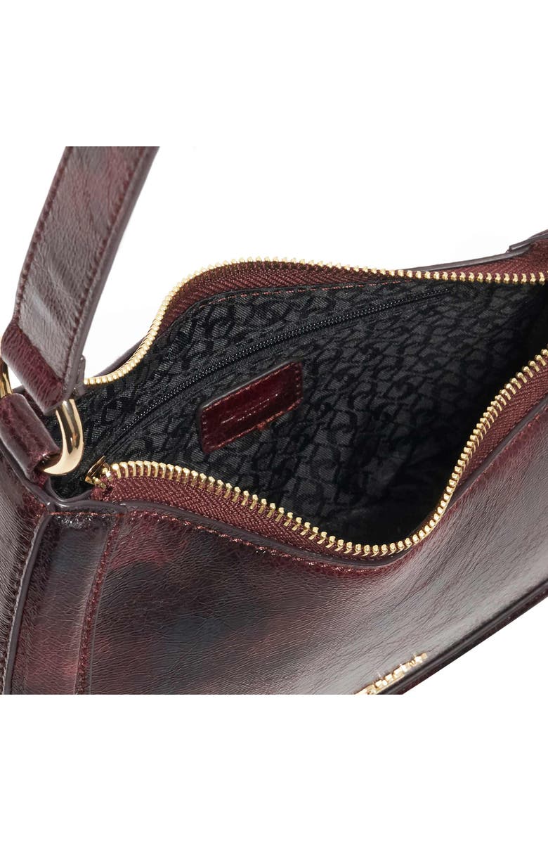 Dune London Direction Faux Leather Shoulder Bag, Alternate, color, Purple