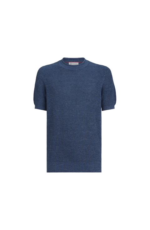 Linen and cotton T-shirt