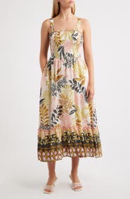 Julia Jordan Smocked Sleeveless Maxi Dress