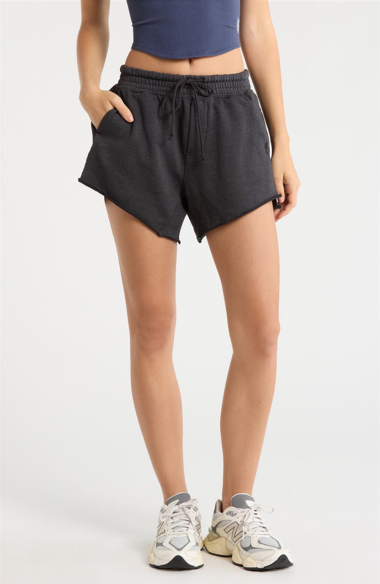 Free People FP Movement Knockout Drawstring Shorts, Main, color, Black