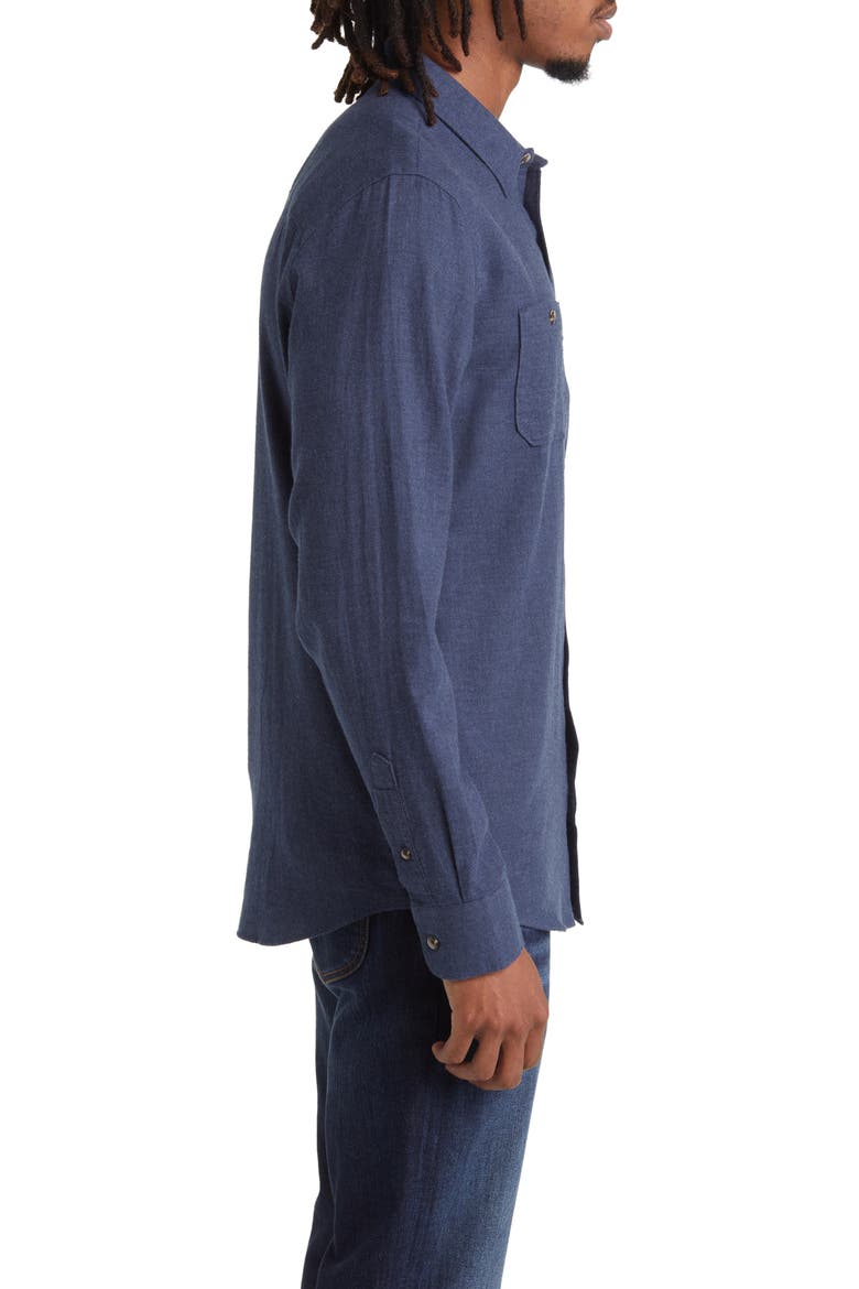 Cloud Flannel Button-Up Shirt, Alternate, color, TOTAL ECLIPSE