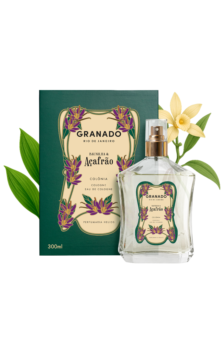 GRANADO Baunilha & Açafrão Eau de Cologne 300ml, Alternate, color, Clear