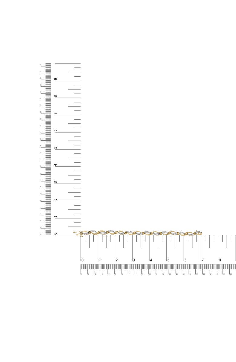 Haus of Brilliance 10K Yellow and White Gold 1/2 Cttw Diamond Infinity Link Tennis Bracelet, Alternate, color, Yellow
