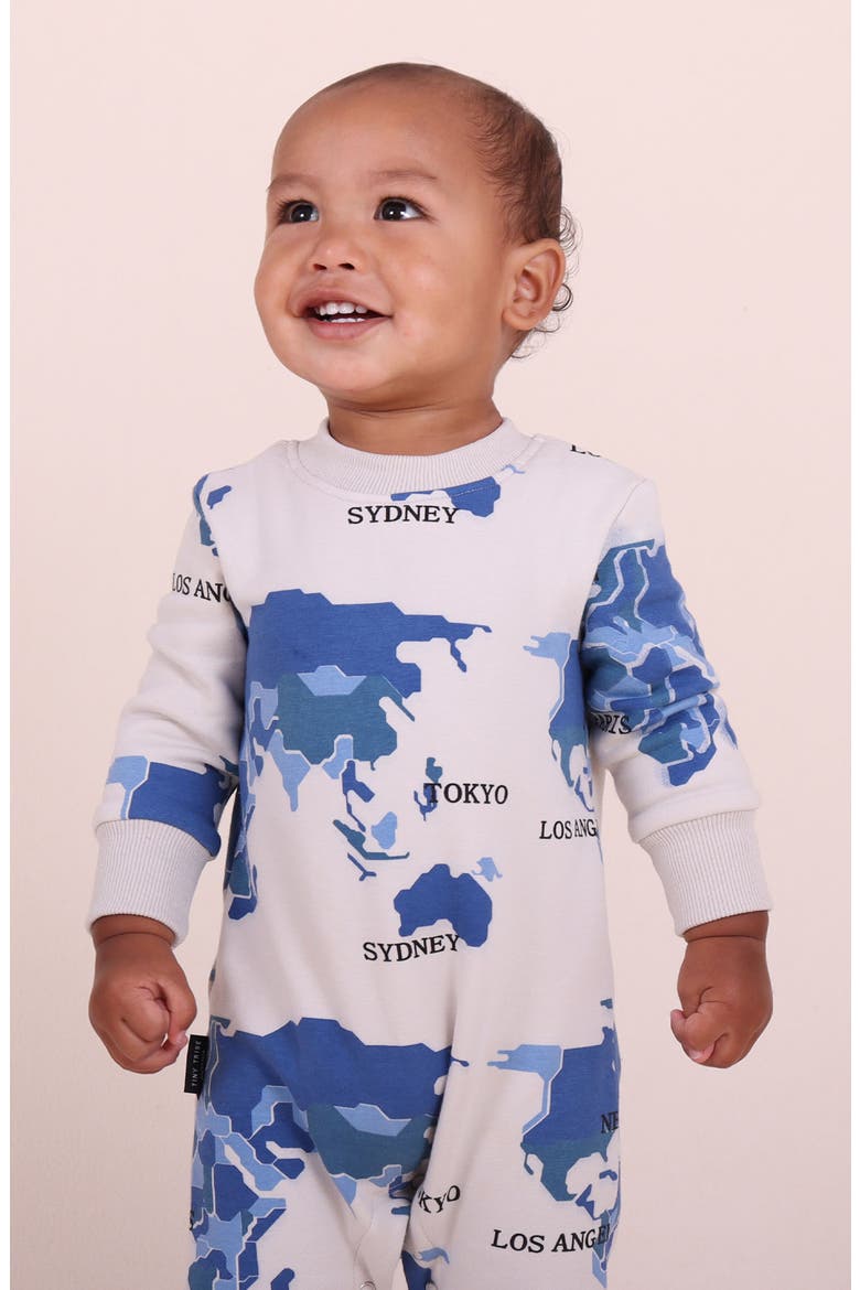 World Tour Cotton Romper, Alternate, color, GREY