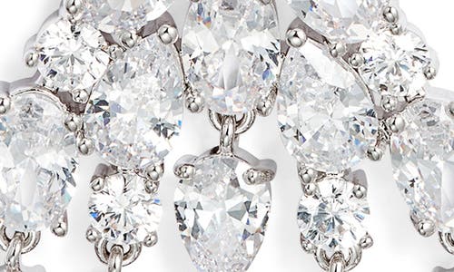 NORDSTROM NORDSTROM CUBIC ZIRCONIA CASCADING FRINGE DROP EARRINGS 