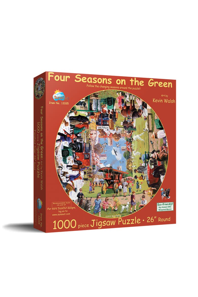 Four Seasons on the Green 1000 piece Jigsaw Puzzle for Adults Round, Main, color, Multicolor