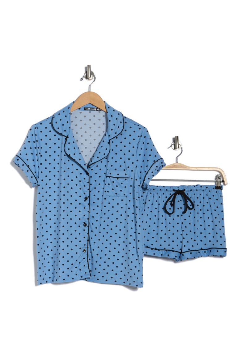 Dixie Short Pajamas, Alternate, color, NAVY DOT ON BLUE