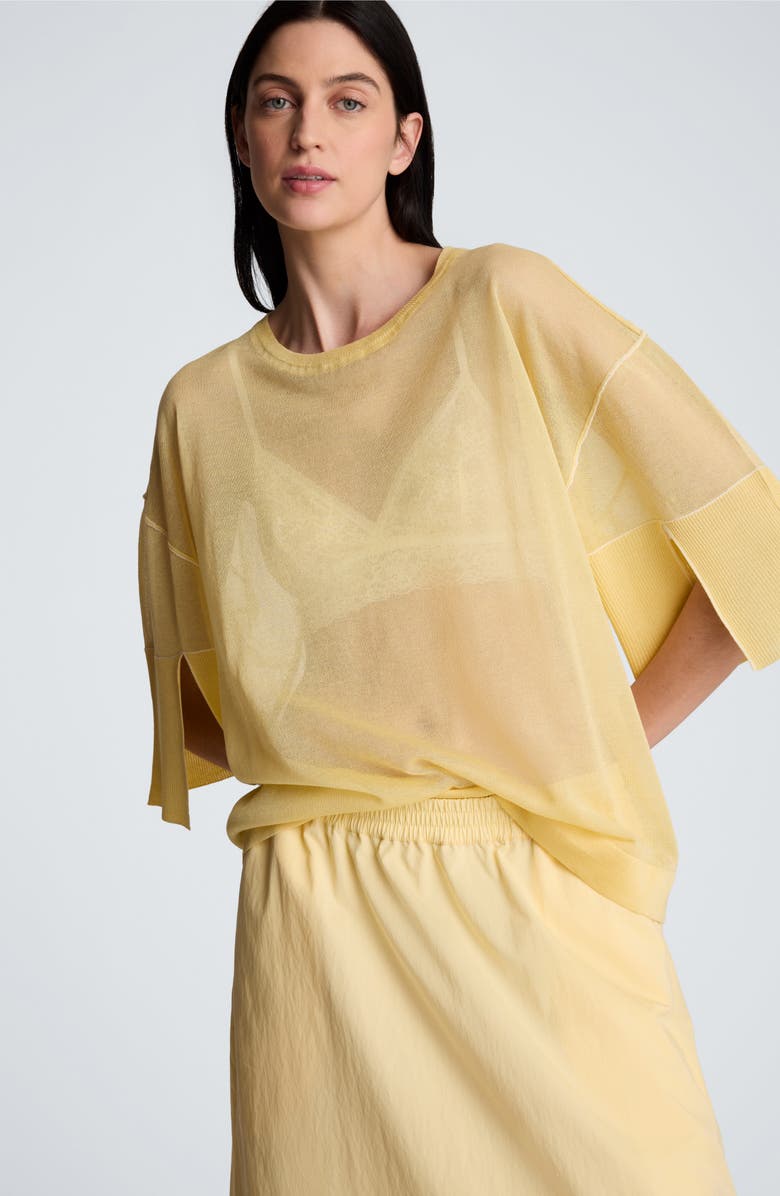 Kenneth Cole Semisheer Crewneck Sweater, Alternate, color, 