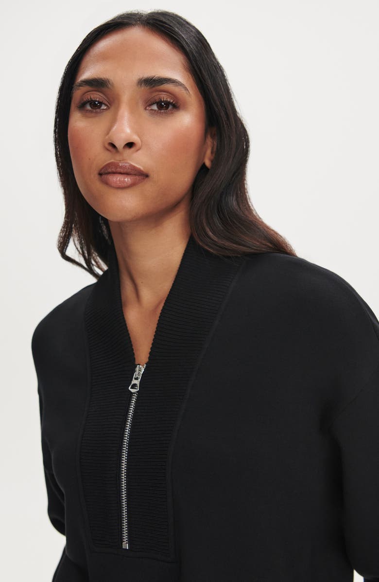 Varley Sally Half Zip Sweatshirt, Alternate, color, Black