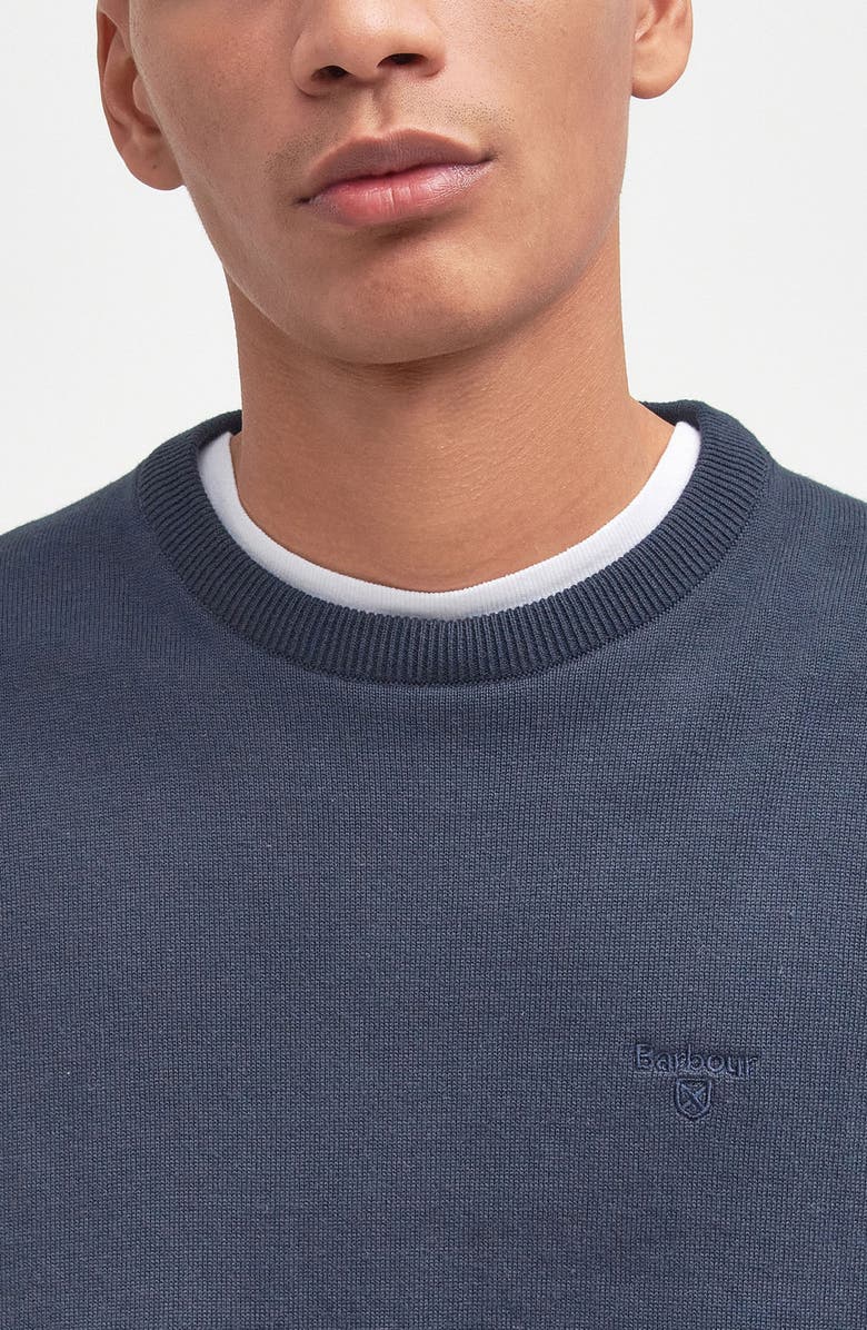 Barbour Pima Cotton Crewneck Sweater, Alternate, color, Navy