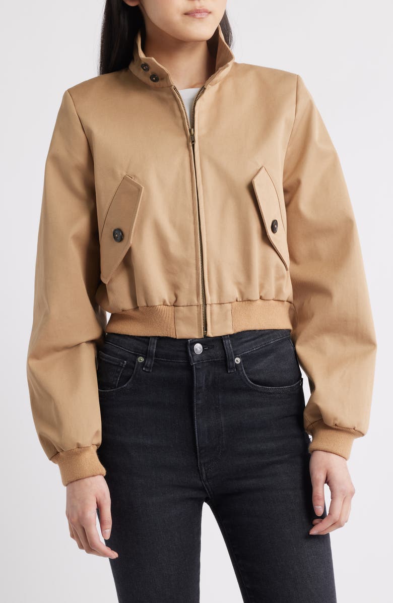 FRAME The Harrington Cotton Jacket, Alternate, color, Camel