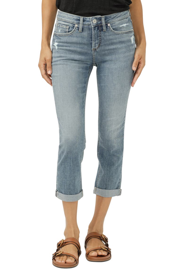 Suki Curvy Mid Rise Capri Jeans, Main, color, BELLE