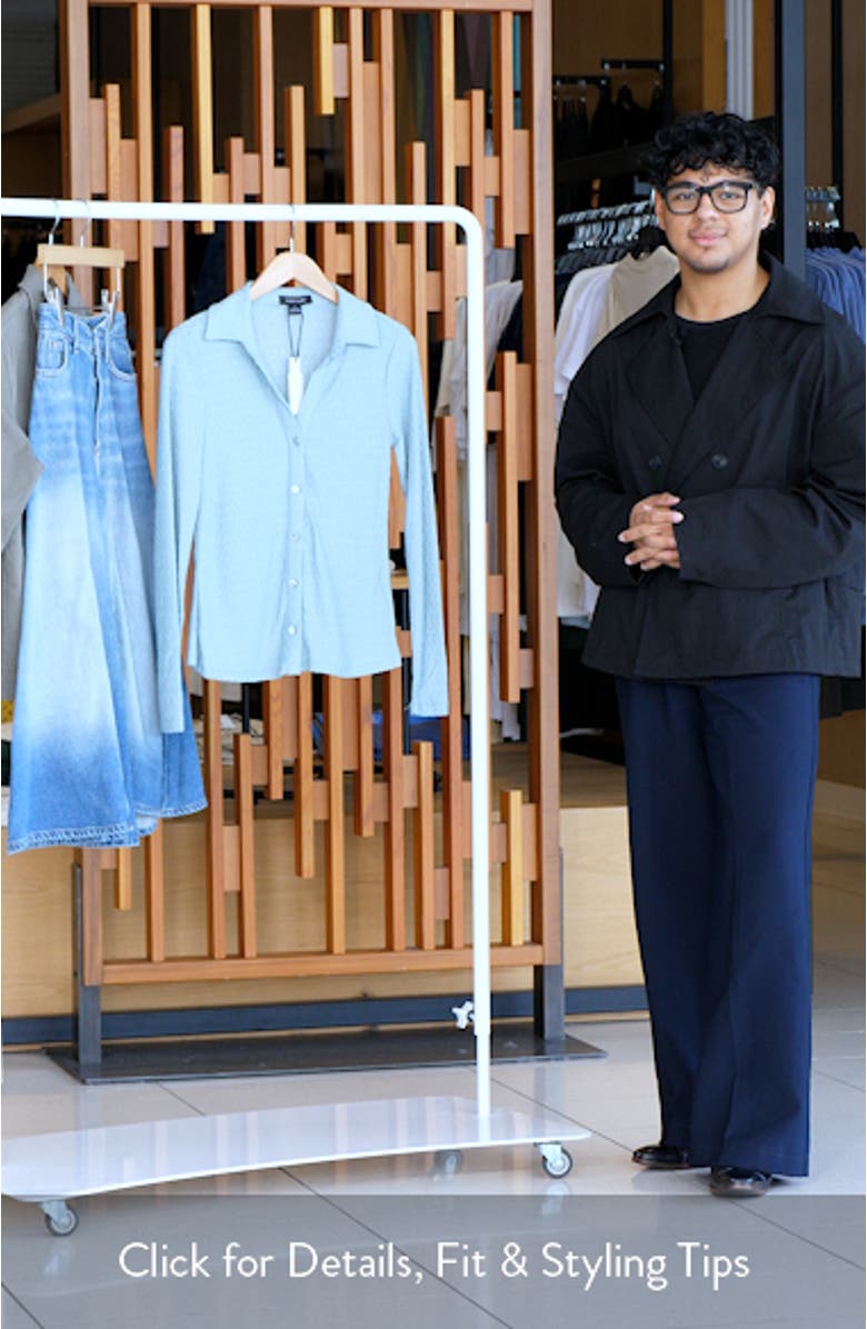 Dreamgirl Textured Knit Button-Up Shirt, sales video thumbnail