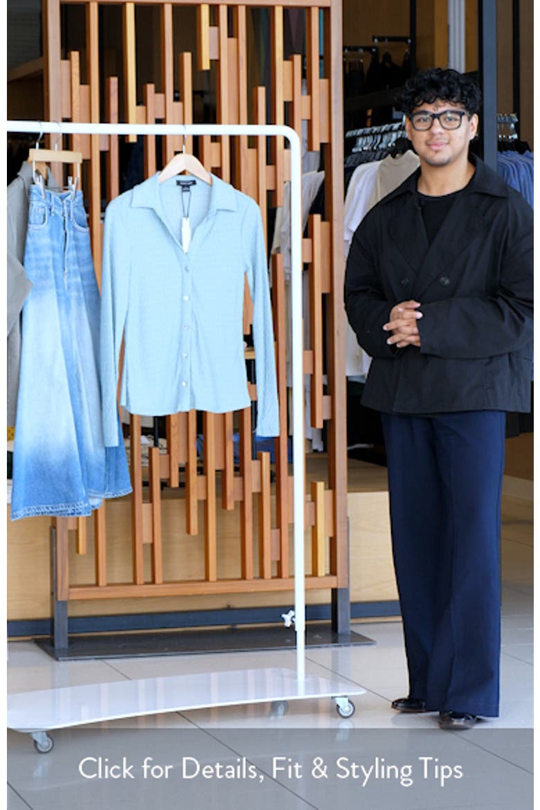 Dreamgirl Textured Knit Button-Up Shirt video